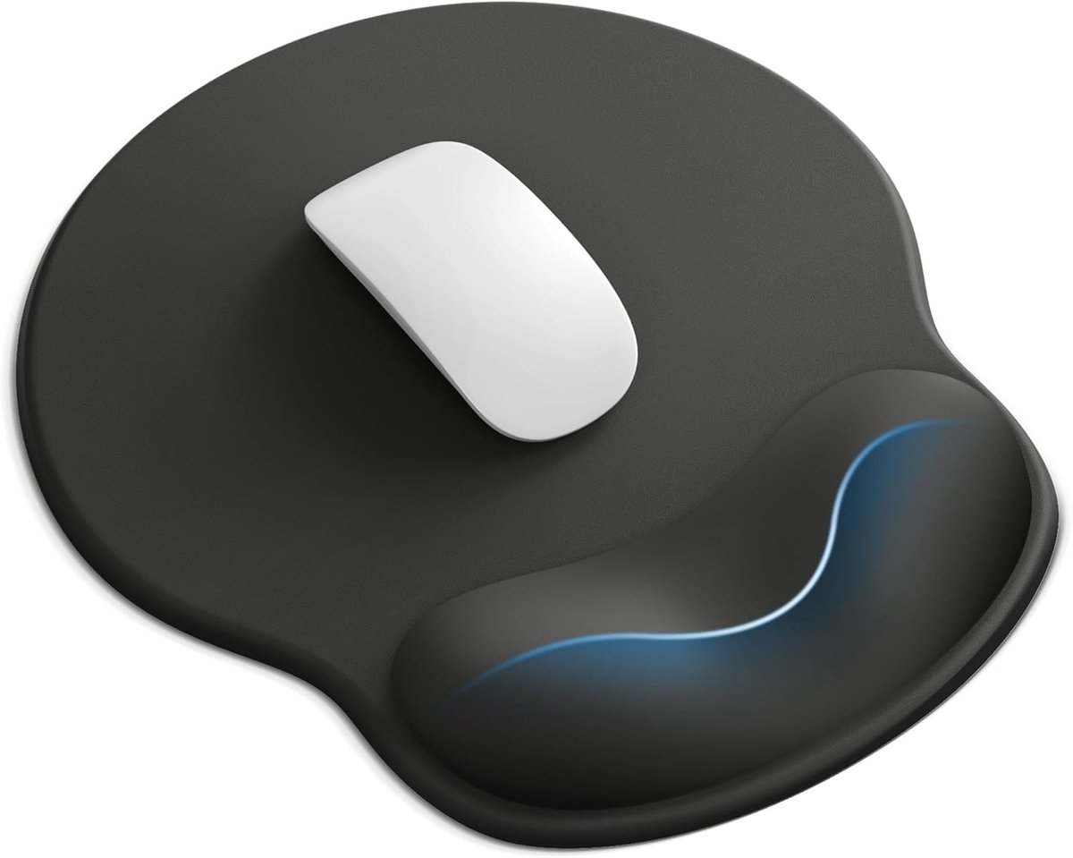 Muispad met gelkussen - Ergonomisch ontwerp - Antislip basis - Comfort voor pols en hand - SnelShoppen