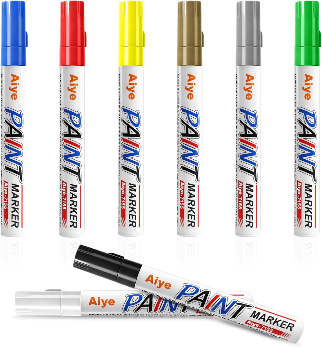 Permanent Marker Set 8pcs - Meerdere Kleuren - Waterdichte Verfmarkers - Ideaal voor Rock Painting - SnelShoppen