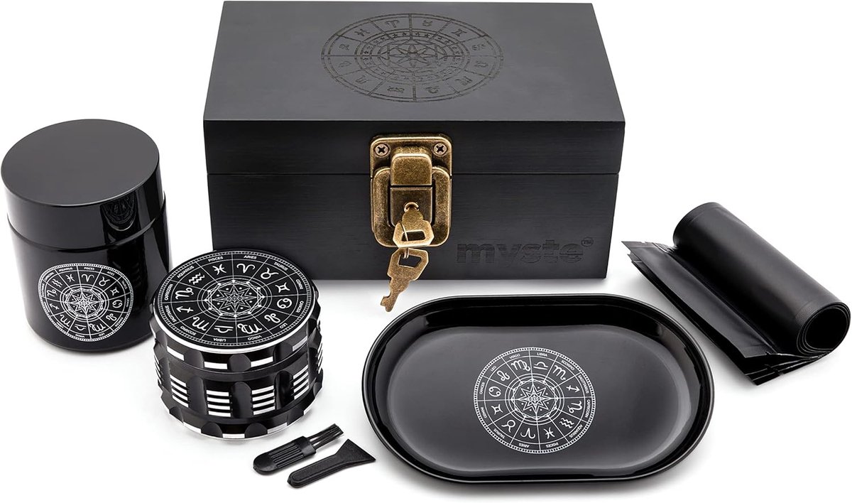 Opbergdoos met accessoires - Grote grinder 63 mm - Geurvrij combo set - Veilig opbergen - SnelShoppen