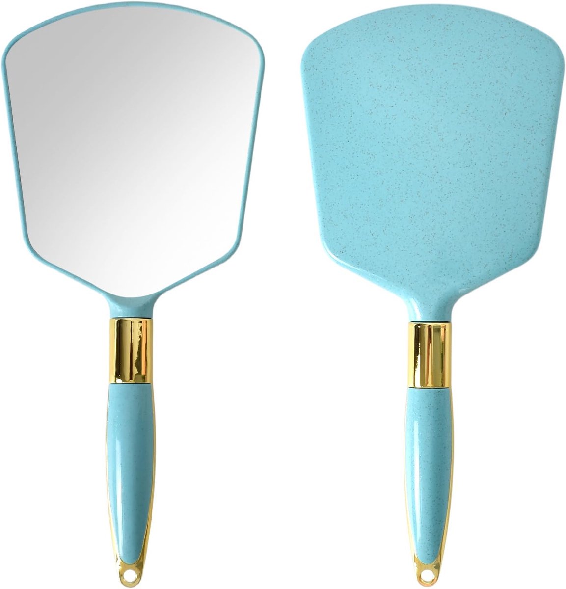 Handspiegel 24 x 12 cm - Blauw - Ergonomisch ontwerp - Ideaal voor make-up en haarverzorging - SnelShoppen