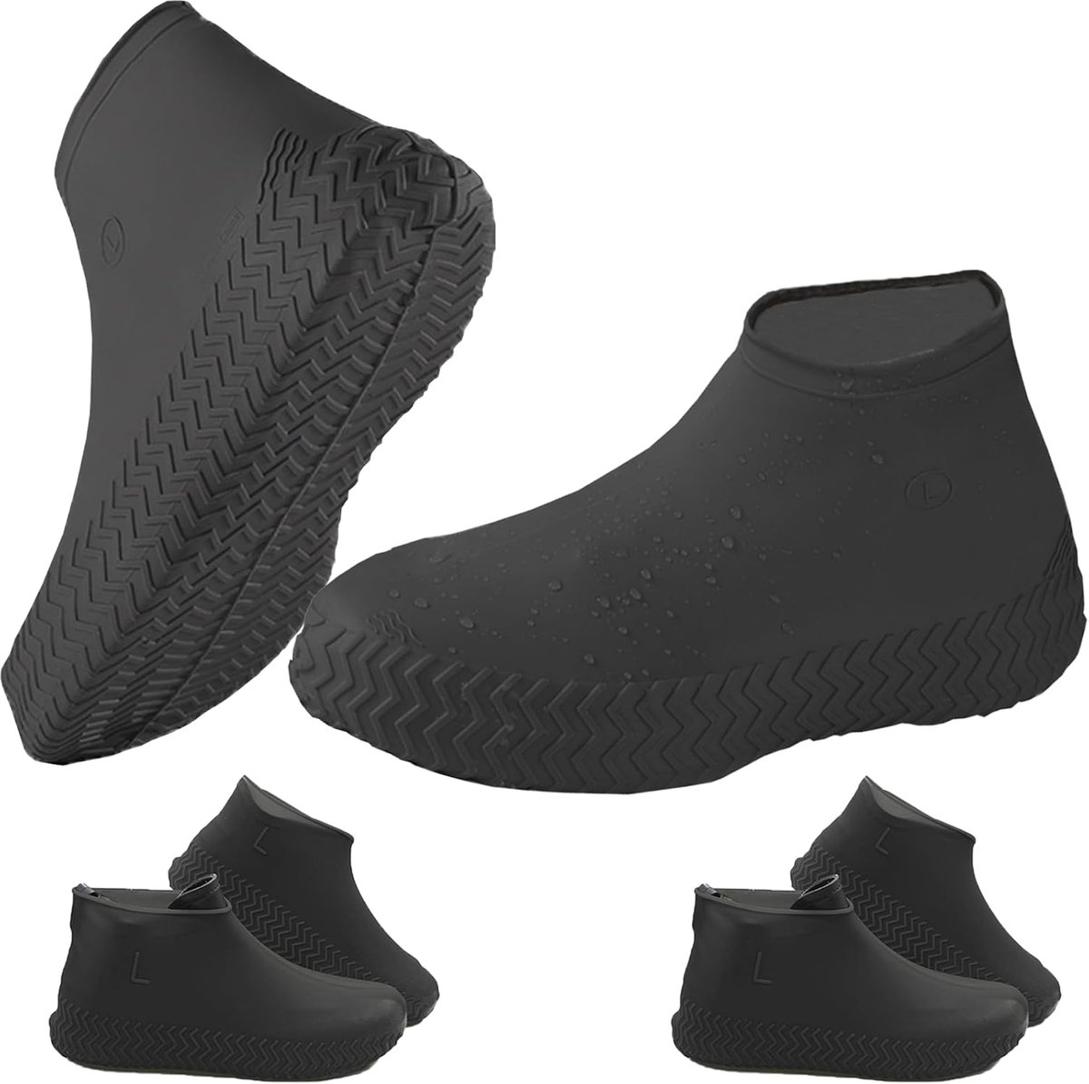 Schoenbeschermers waterdicht - 3 paar - wegwerpbaar/reusable - latex - bescherming tegen regen en modder - SnelShoppen
