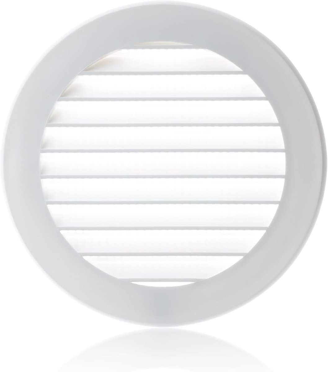 Ventilatierooster 100mm met Insectengaas - Witte Ventilatierooster voor Optimale Luchtstroom