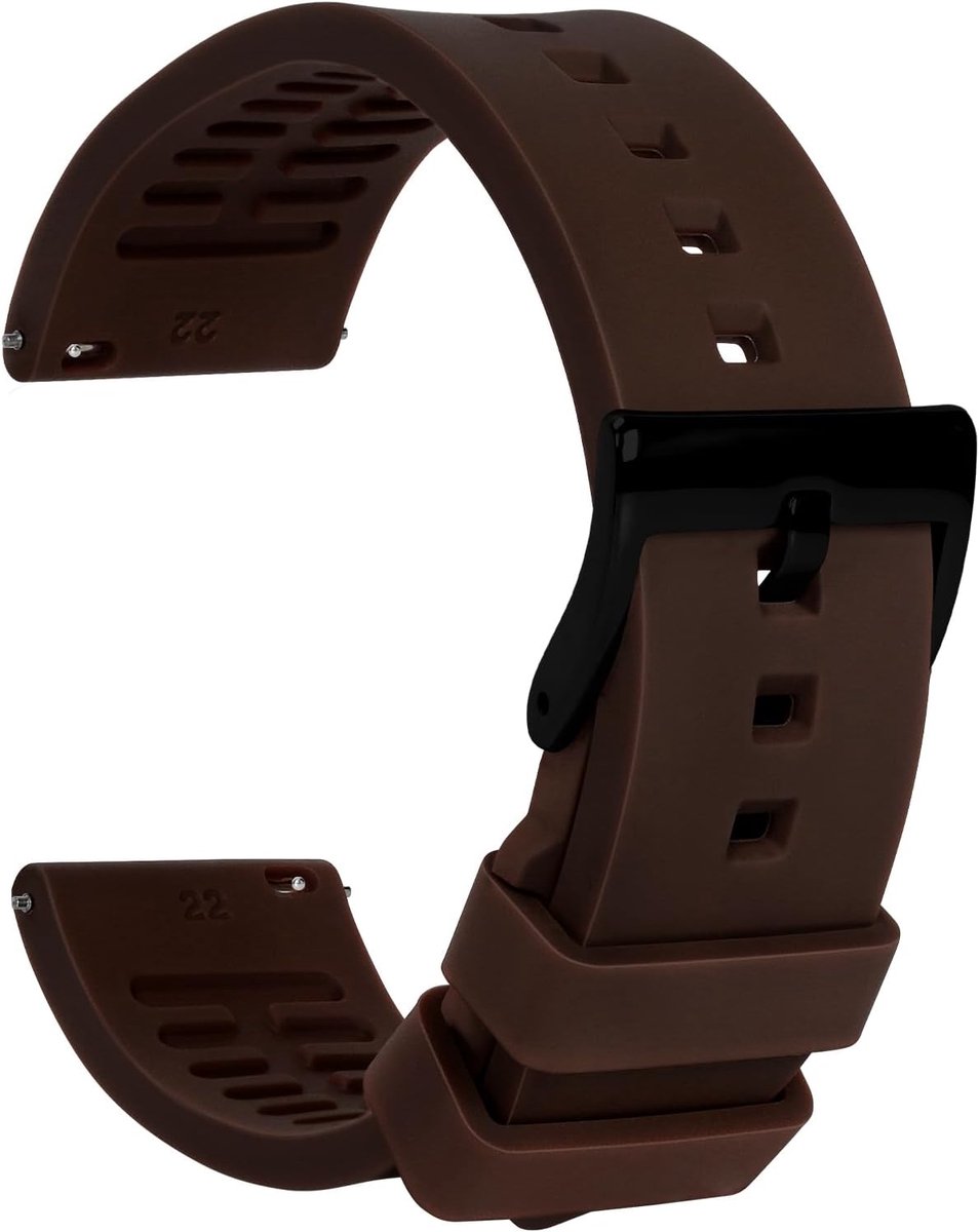 Siliconen horlogeband 18mm 19mm 20mm 21mm - Quick release - Waterdicht smartwatch band - SnelShoppen