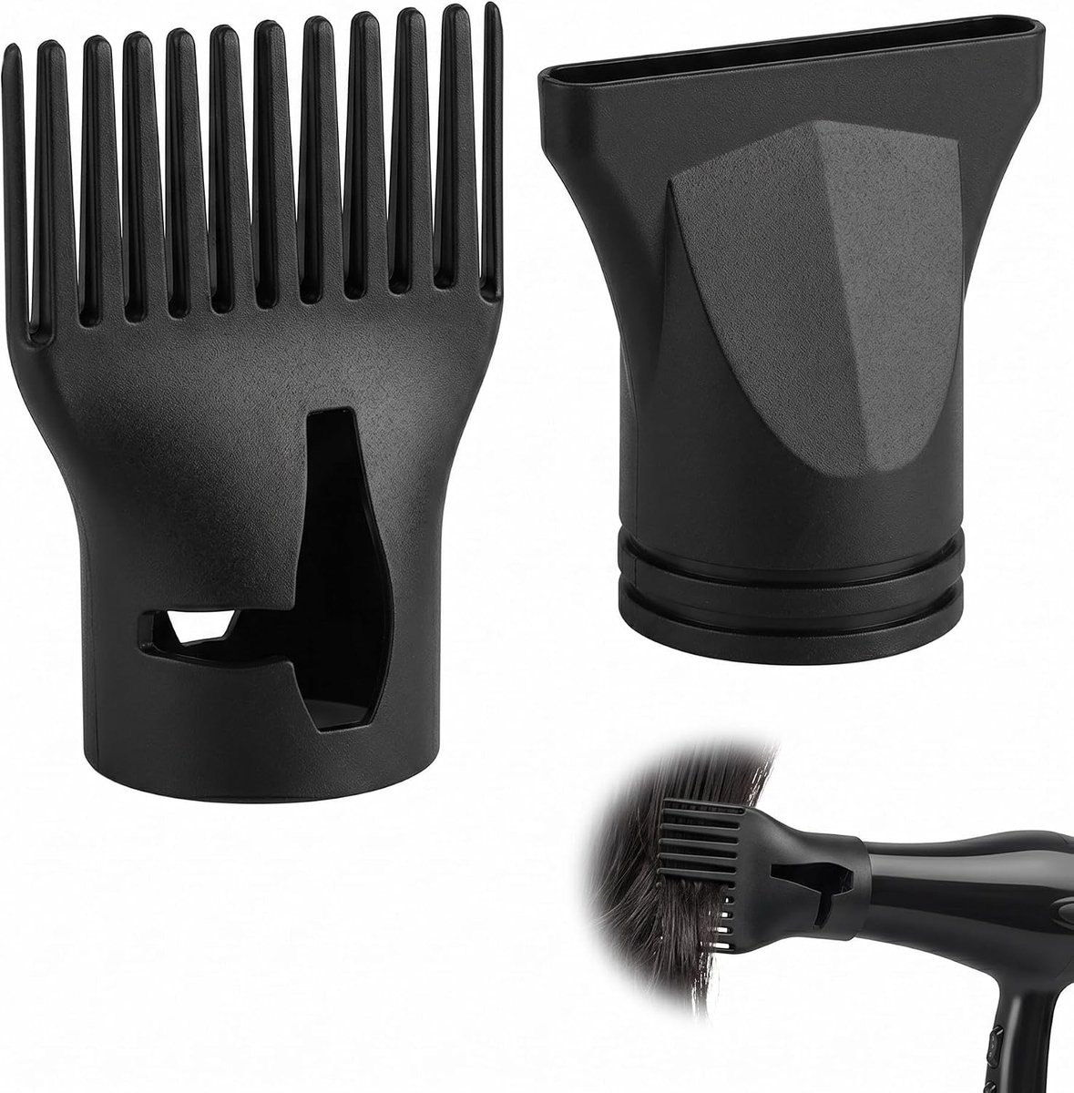 Haarföhn mondstuk set - verstelbare adapter - voor professionele styling - beschermt het haar - SnelShoppen