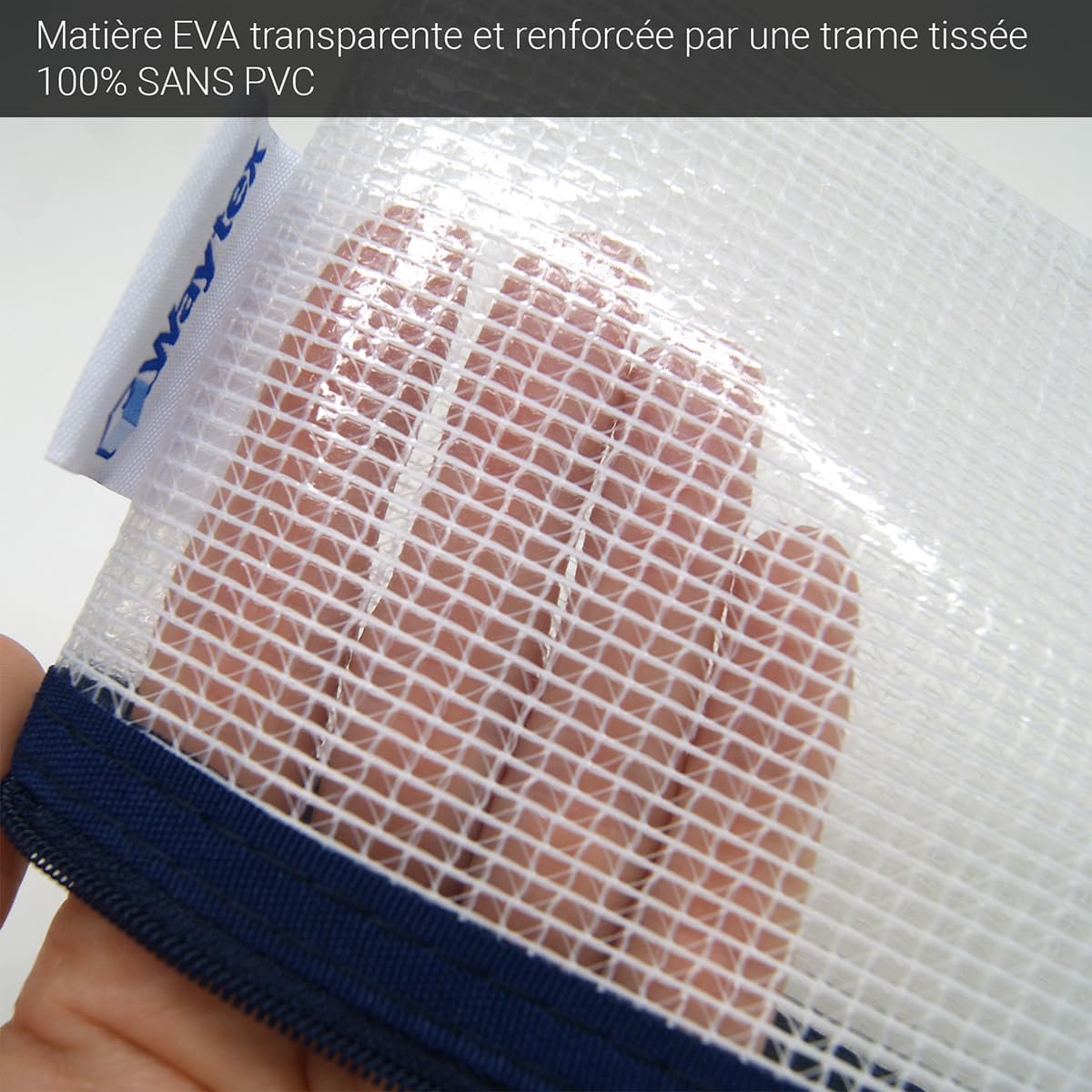 Transparante EVA hoes 22 x 11 cm - zonder PVC - gekleurde rand - ideaal voor bescherming - SnelShoppen
