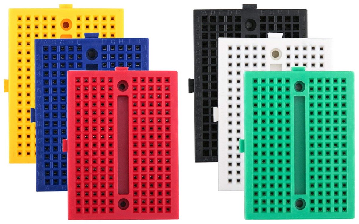mini breadboards 6 stuks 170 aansluitingen - compact - soldeervrij - ideaal voor prototyping - SnelShoppen
