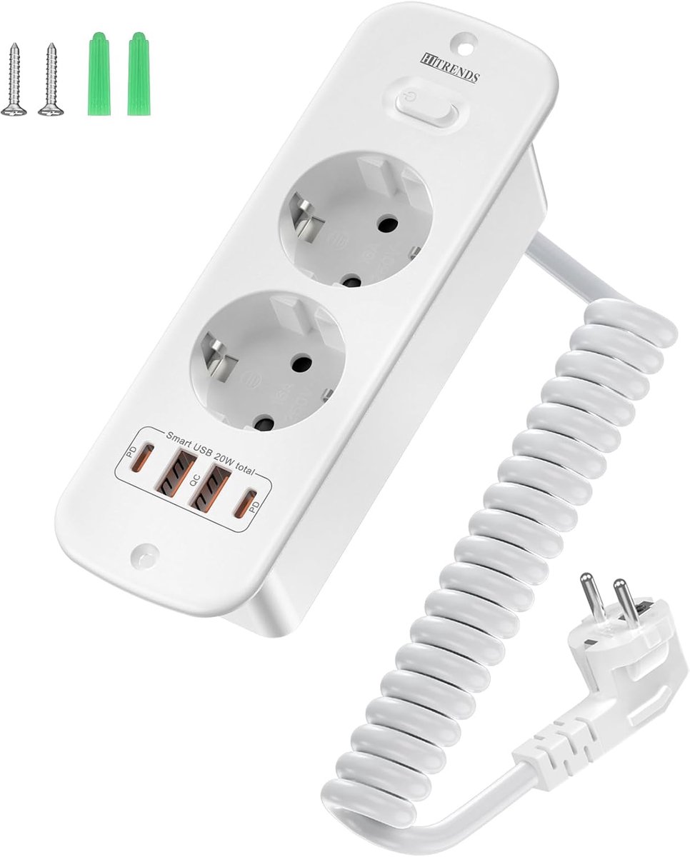Tabletop socket met USB 4-poorts - inbouwcontactdoos - met schakelaar - perfect voor bureau en keuken - SnelShoppen