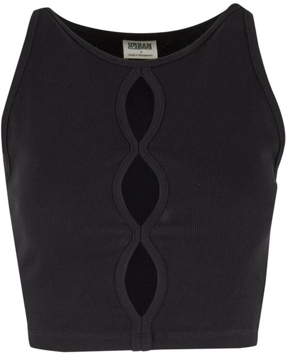 Urban Classics Cut-Out Hemd Dames Top – XS Zwart