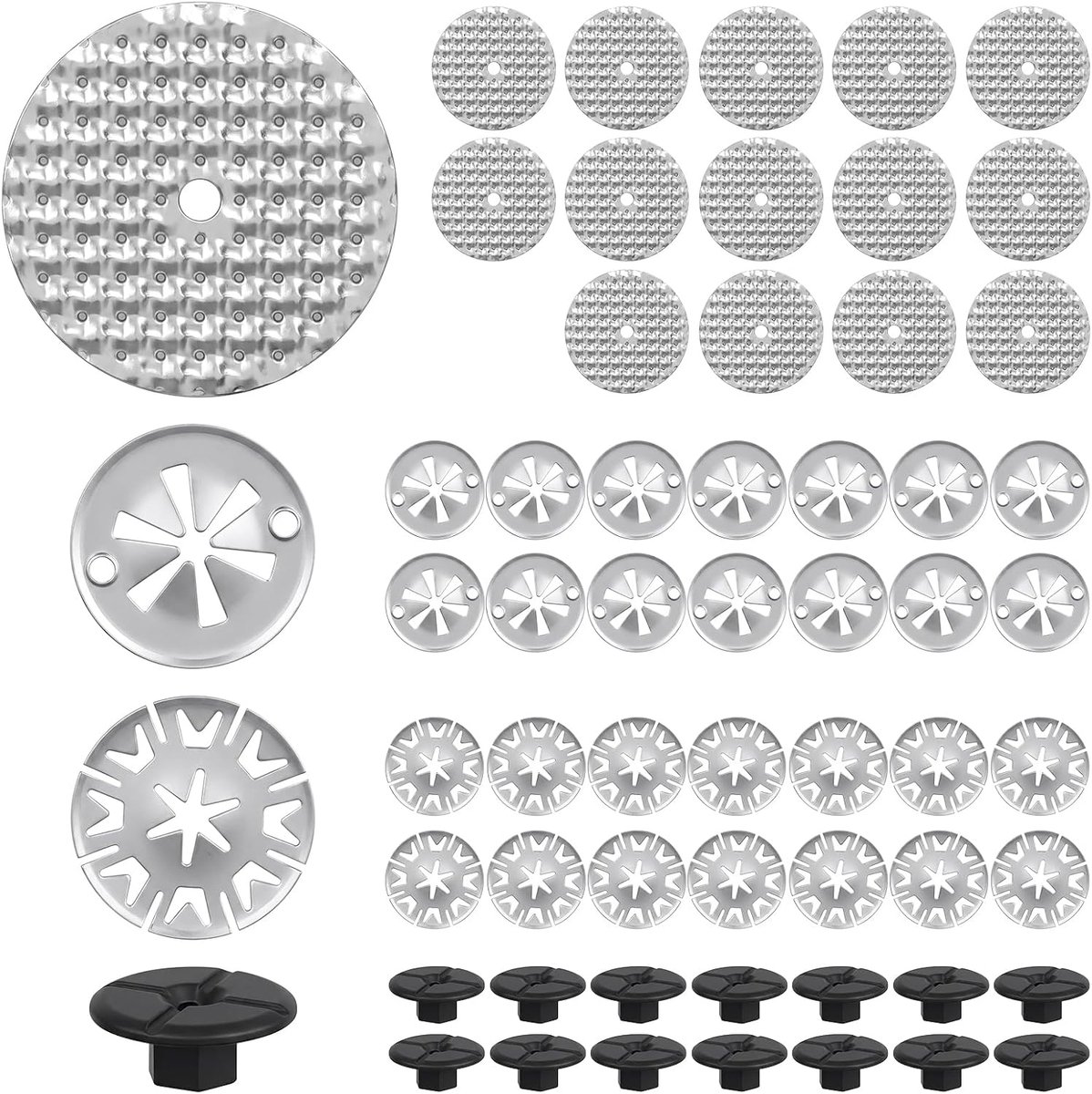 Hittebeschermingsplaat reparatieset 60 stuks - 30mm klemdichtingen - 50mm reparatieplaten - SnelShoppen
