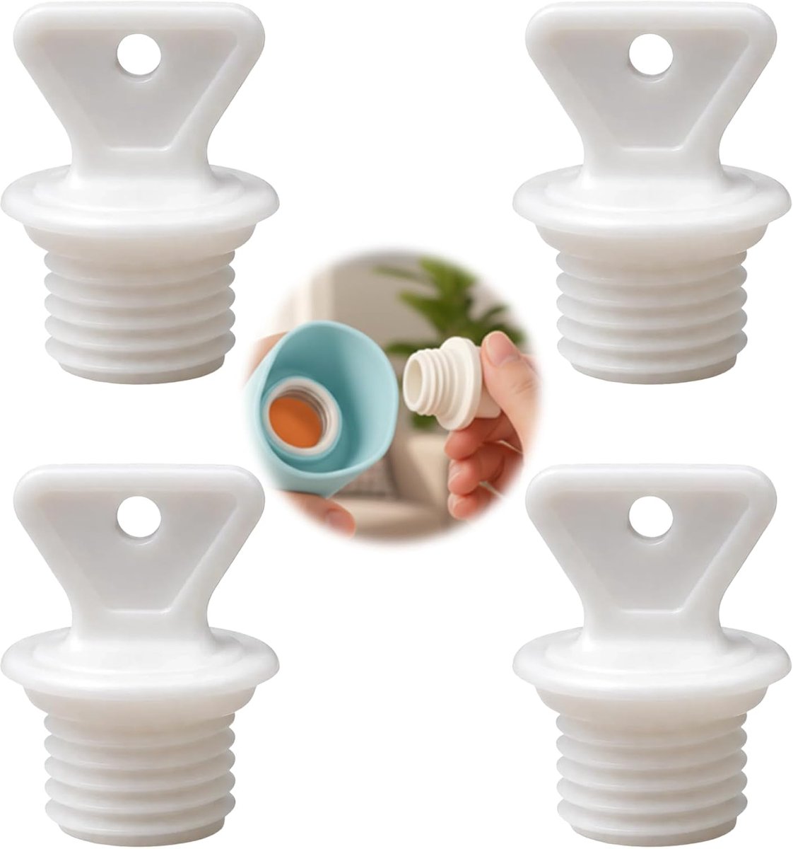 Warmwaterkruik afsluitstoppers 4 stuks - robuust materiaal - vervangend deksel - verlengt levensduur warmwaterkruik - SnelShoppen