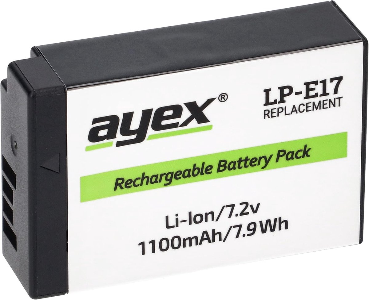 LP-E17 batterij 1100 mAh - lithium-ion - veilig en duurzaam - langdurige energie voor Canon camera's - SnelShoppen