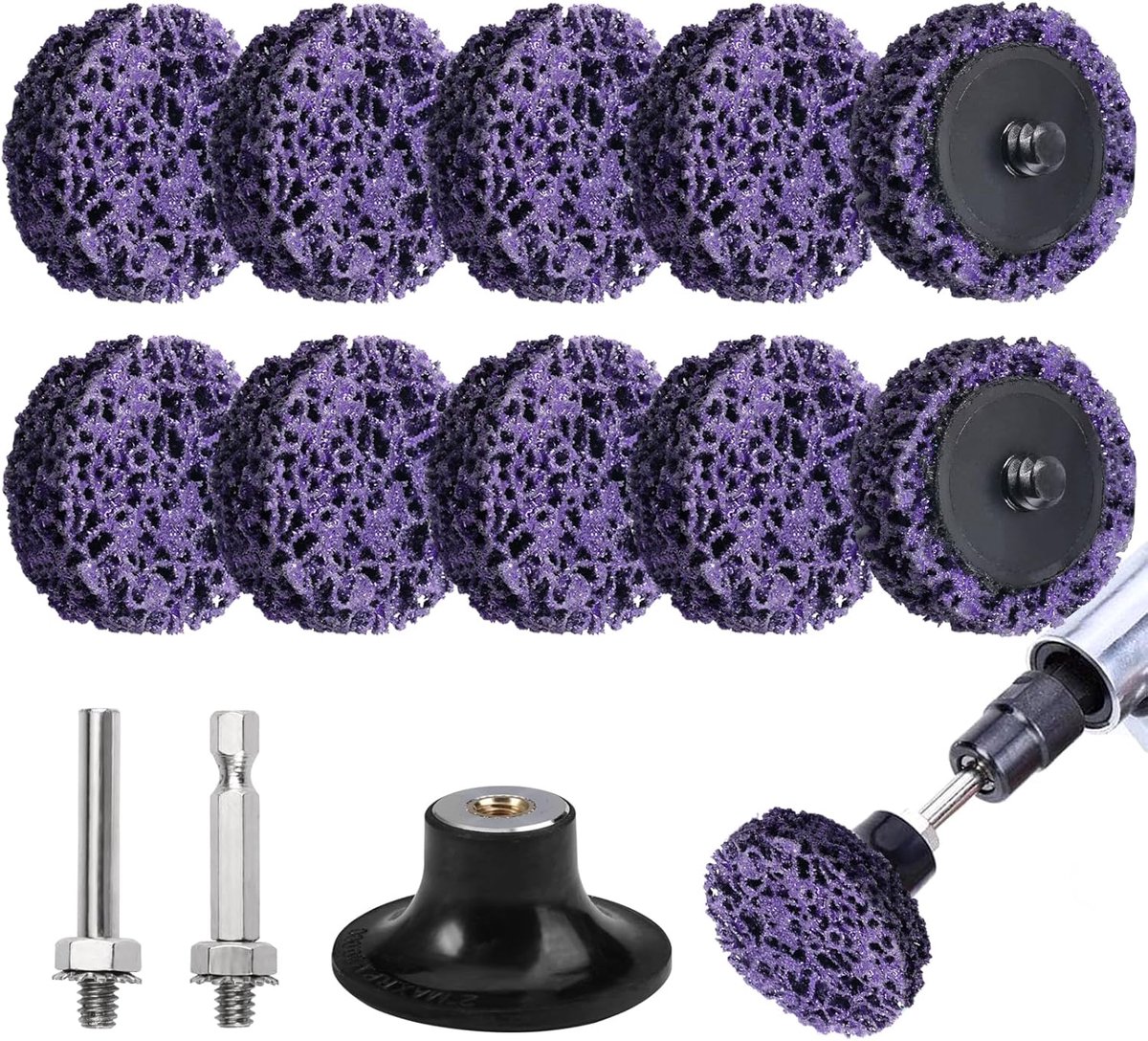 Schuurdisc 50mm - Coarse slijpschijf - Nylon-siliconen carbide - Verwijdering van verf en roest - SnelShoppen
