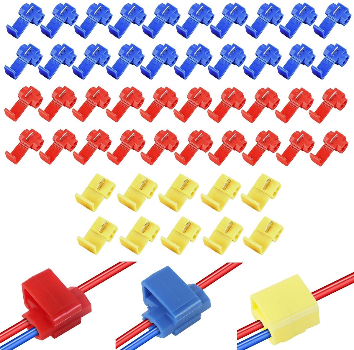 Stroomdief auto 50 stuks - Aftakconnectorset T-tap - Voor draadverbinding zonder solderen - Eenvoudige installatie - SnelShoppen