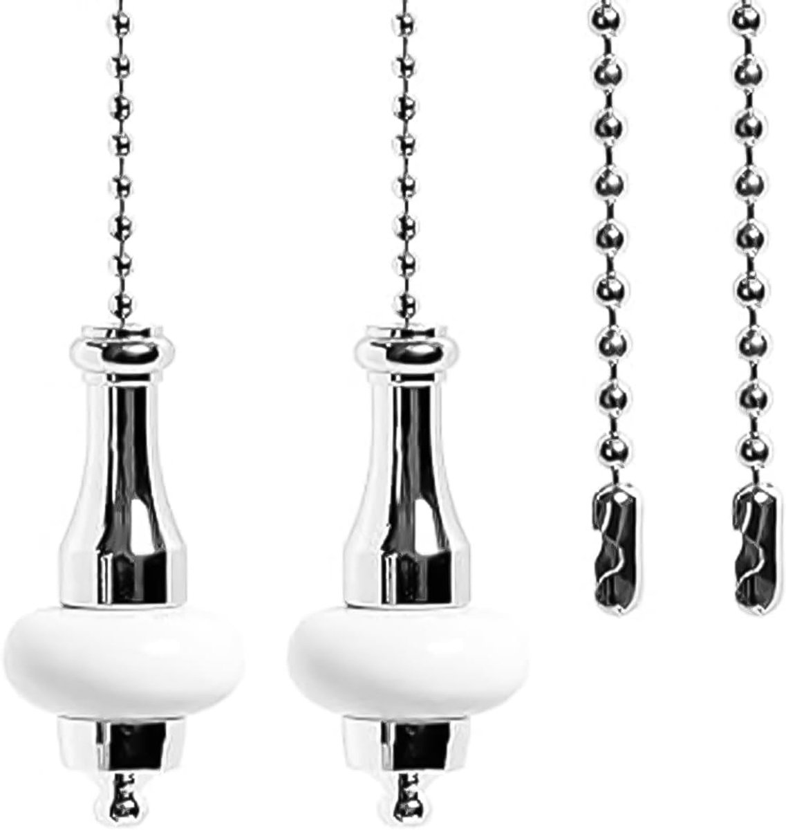 Trekkoord schakelaar 2-delig - goudplated met witte keramische connectors - modern design - stijlvol en geluidloos - SnelShoppen