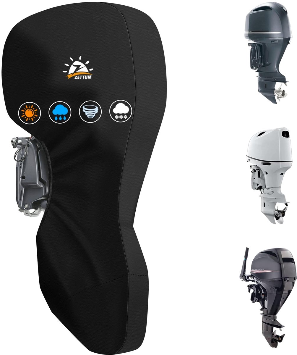 Buitenboordmotor hoes 600D - waterdicht en robuust - geschikt voor motor tot 25 pk - optimale bescherming - ShopVlot