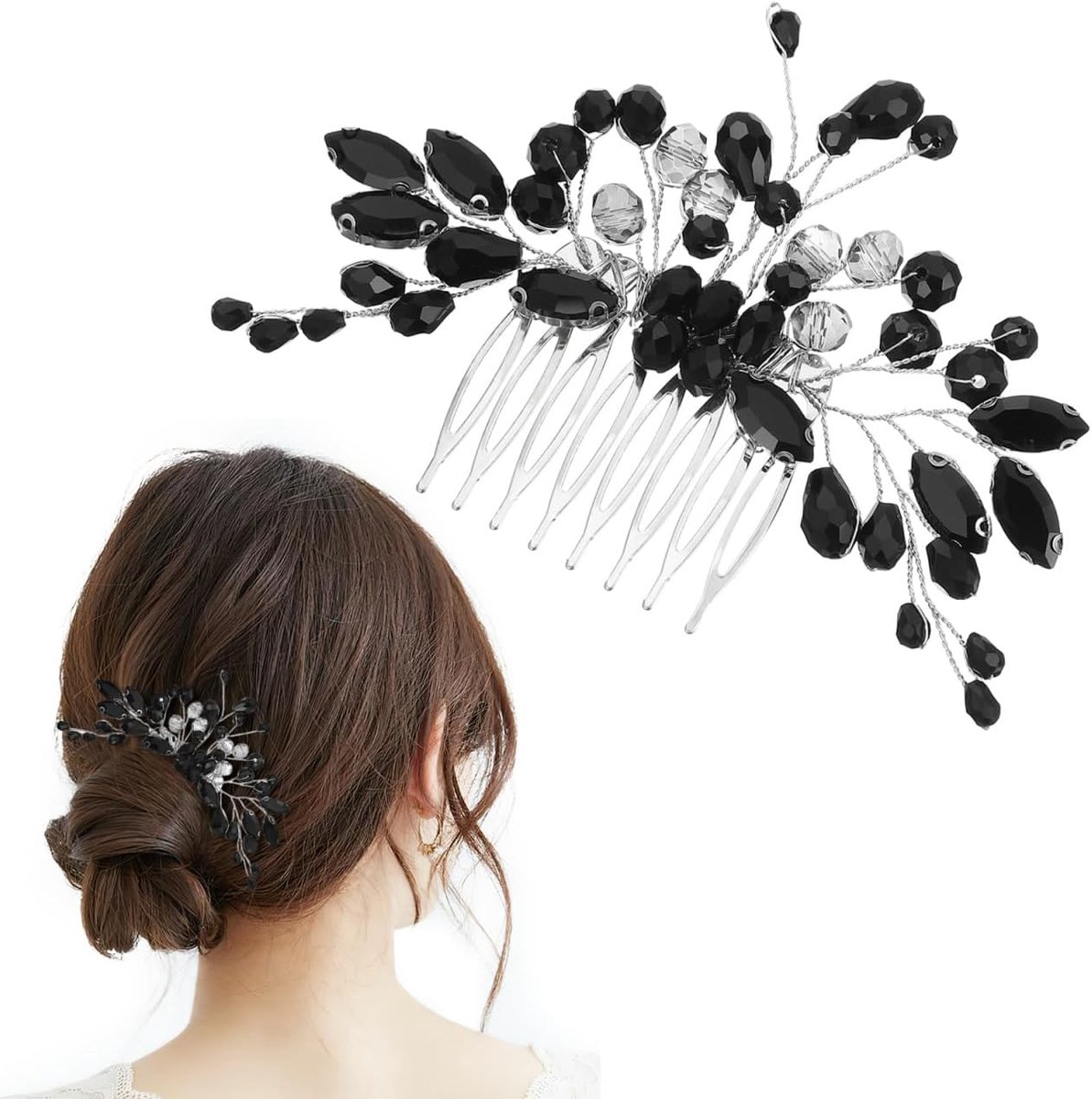 Haarkam Bruid - Kristal met Rhinestones - Elegante Bruidsaccessoire - Perfect voor Trouwen - ShopVlot