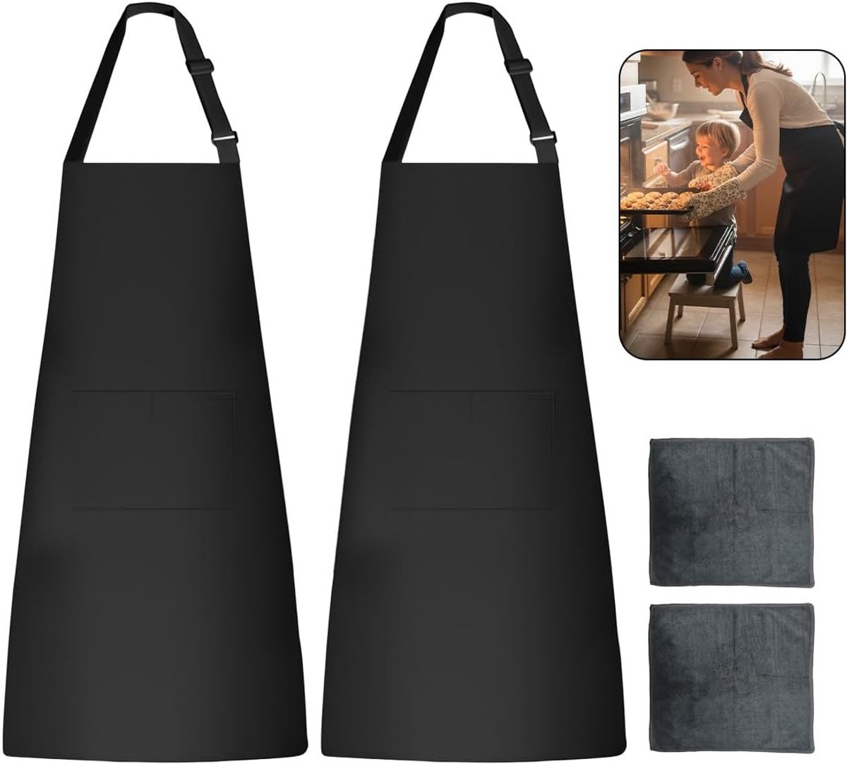 Keuken Schort Set 2 Stuks - Waterdicht en Verstelbaar - Voor Koken en Tuinieren - Ideaal voor Iedereen - ShopVlot