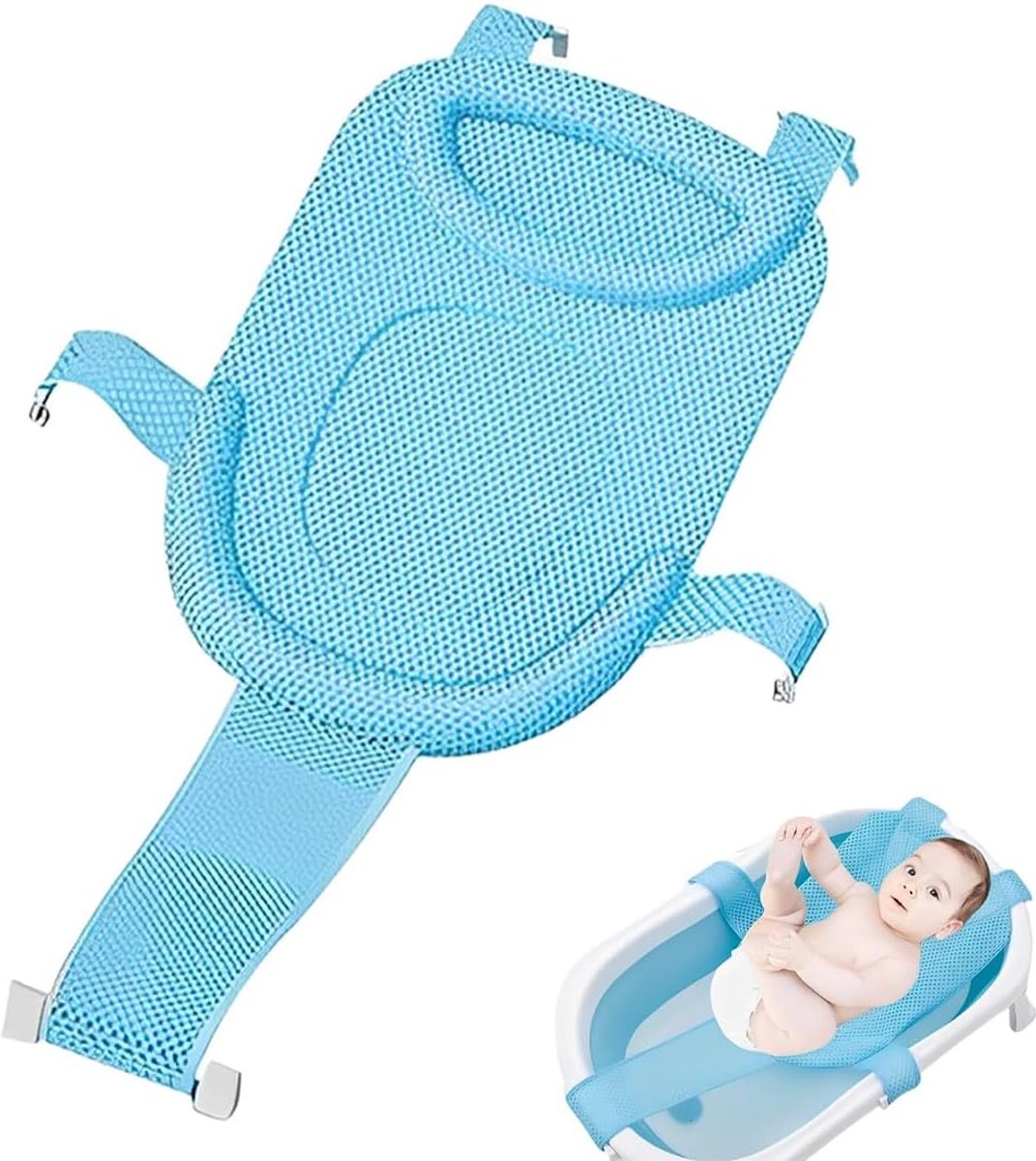 Babybadinzetstuk - zacht en antislip - perfect voor pasgeborenen - veilig en comfortabel - ShopVlot