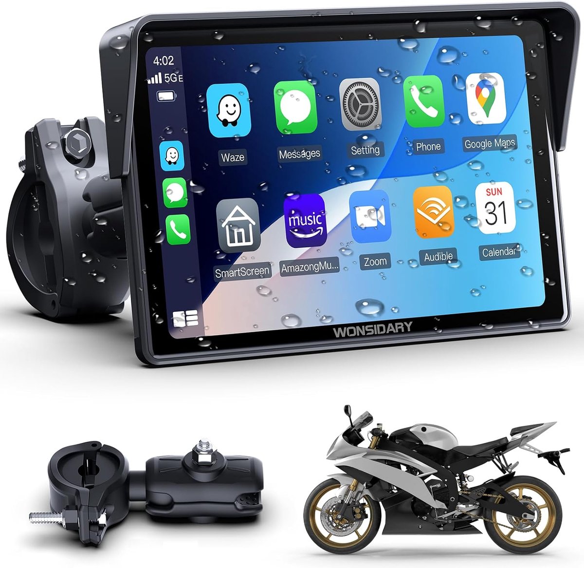 GPS navigatiesysteem 5 inch - waterdicht - dual Bluetooth - eenvoudig te gebruiken voor autoritten - ShopVlot