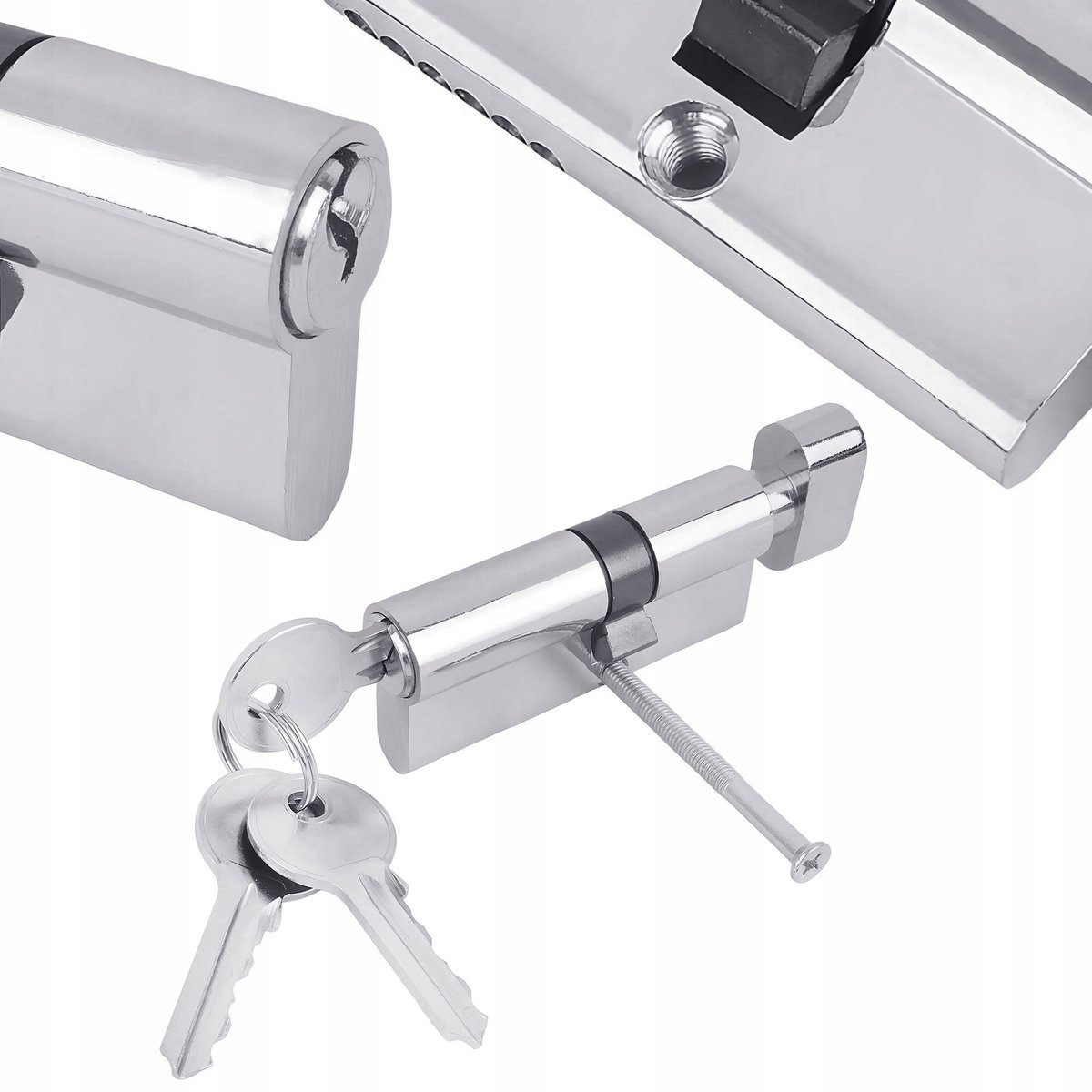 Cilinder met knop, 30/35mm, nikkel, hoge veiligheid, voor insteeksloten