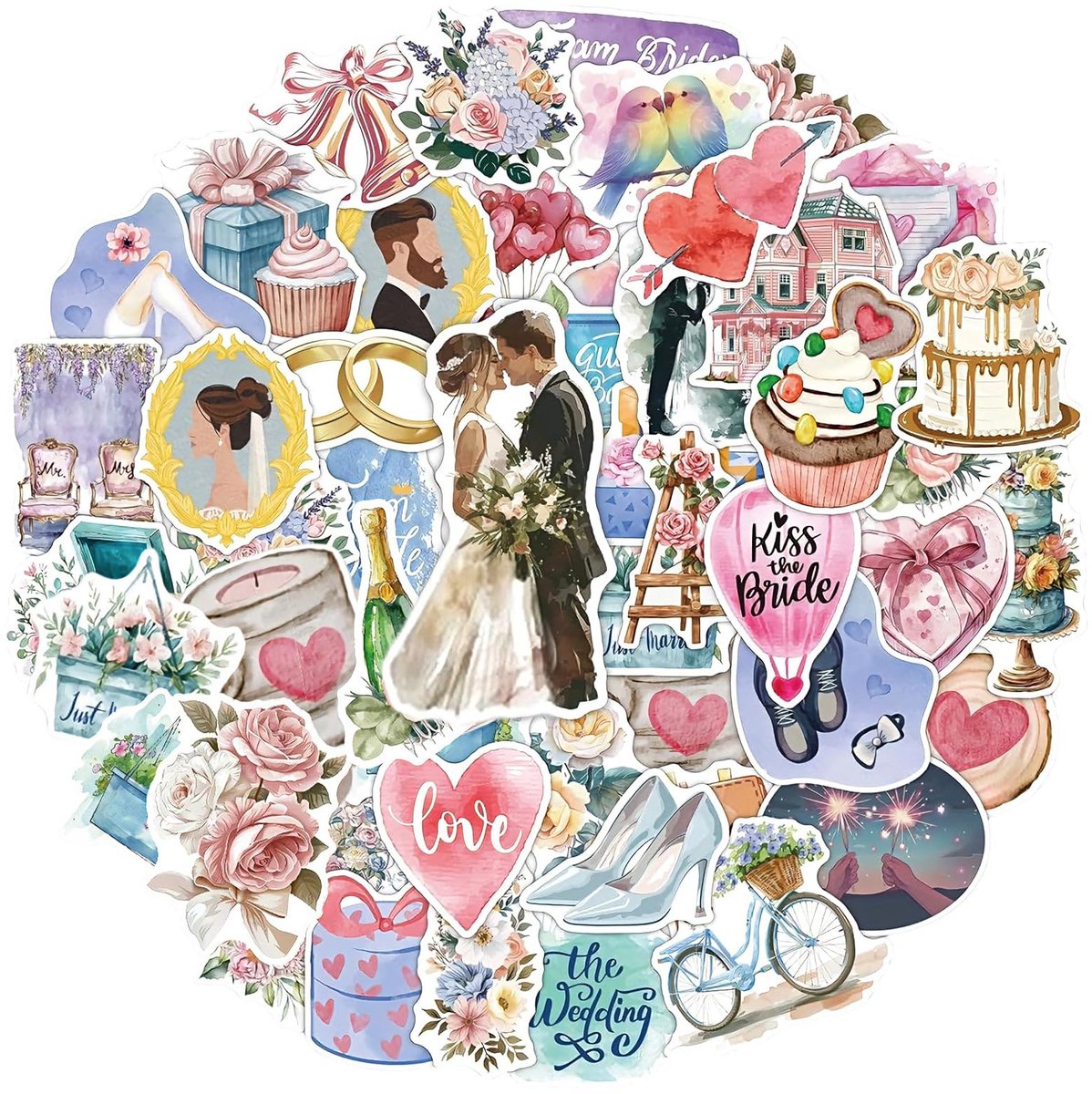JGA sticker gastenboek bruiloft - kleur B - unieke herinneringen - perfect voor jouw feest - ShopVlot