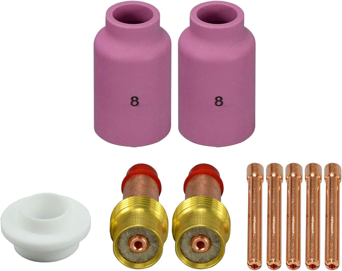 TIG lasapparaat accessoires - 2.4mm opening - keramische bekers - voor QQ300 DB SR WP 17 18 26 - ShopVlot