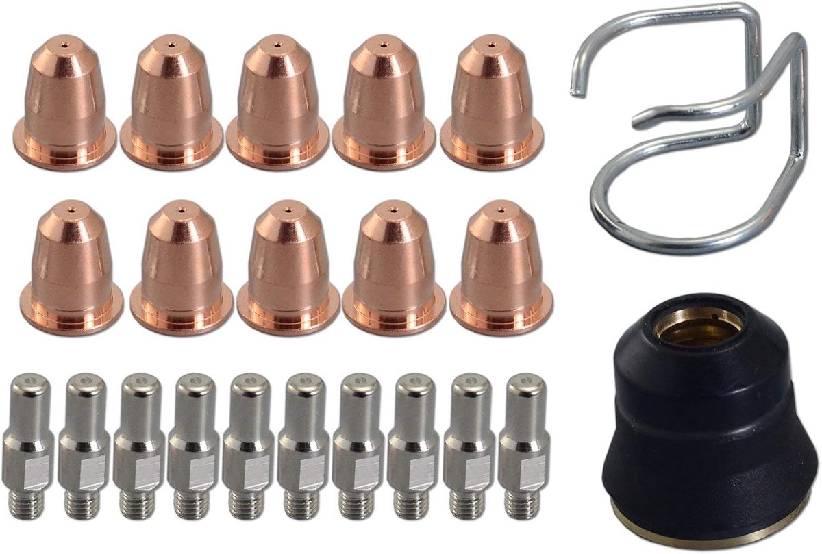 Plasma snijbranders nozzles 0.8 - 22 stuks - inclusief accessoires - geschikt voor ERGOCUT S45 - ShopVlot