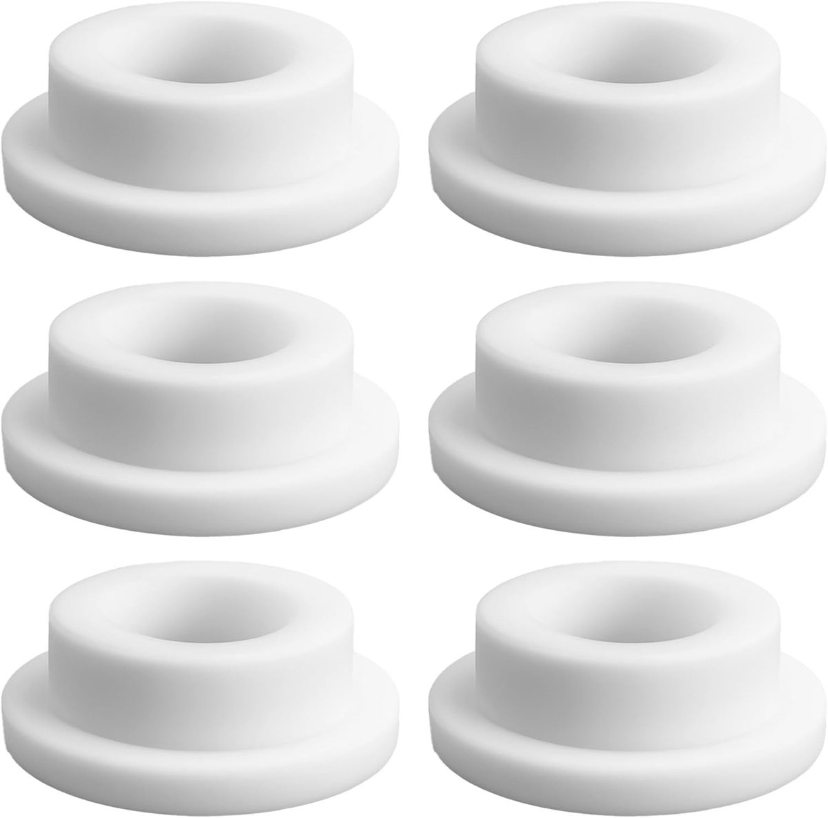 Overloopafdekkingen rubber 22-24 mm - ronde herbruikbare kappen - voorkomt krassen op wastafels - 6 stuks - ShopVlot