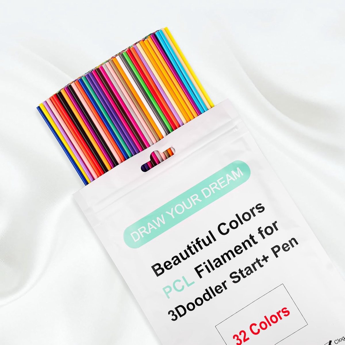 3D Doodler Pen Filament Refills 32 Kleuren - PCL Filament - Geschikt voor 3Doodler Start - Creatieve 3D projecten - ShopVlot