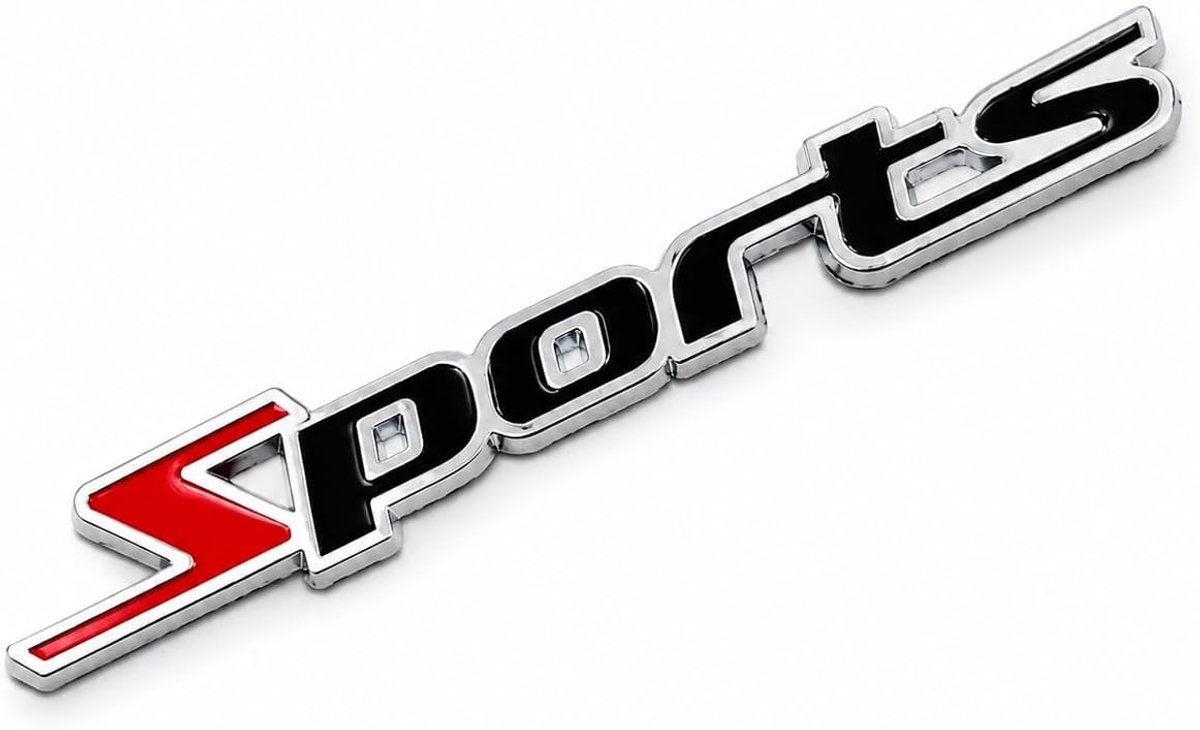 Auto Sport Embleem Badge Sticker 3D - Metaal Look - Zelfklevende Decoratie - Sportieve uitstraling voor voertuig - ShopVlot