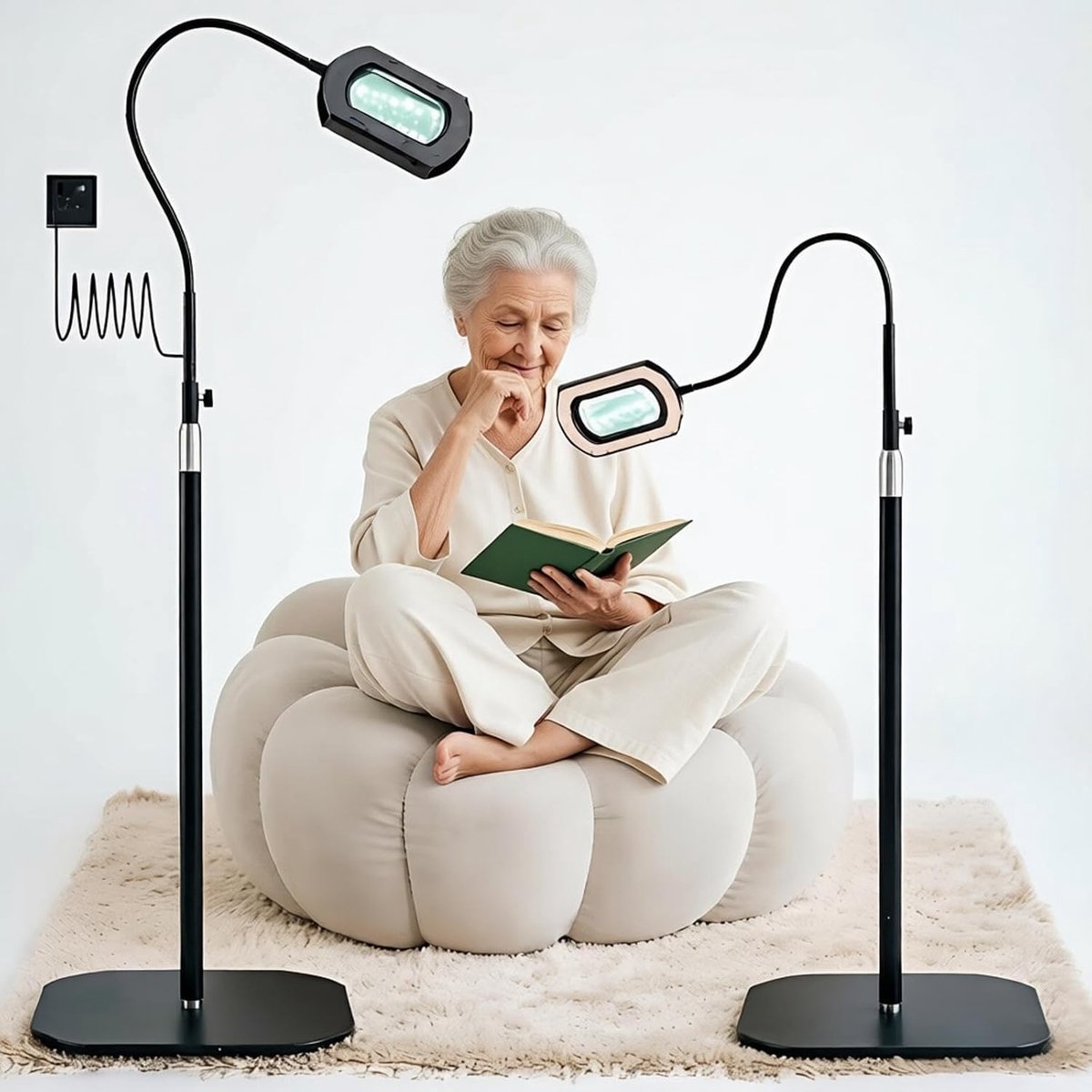 Staande loep met licht - verstelbare 3-in-1 loep - flexibele zwanenhals - ideaal voor lezen en knutselen - ShopVlot