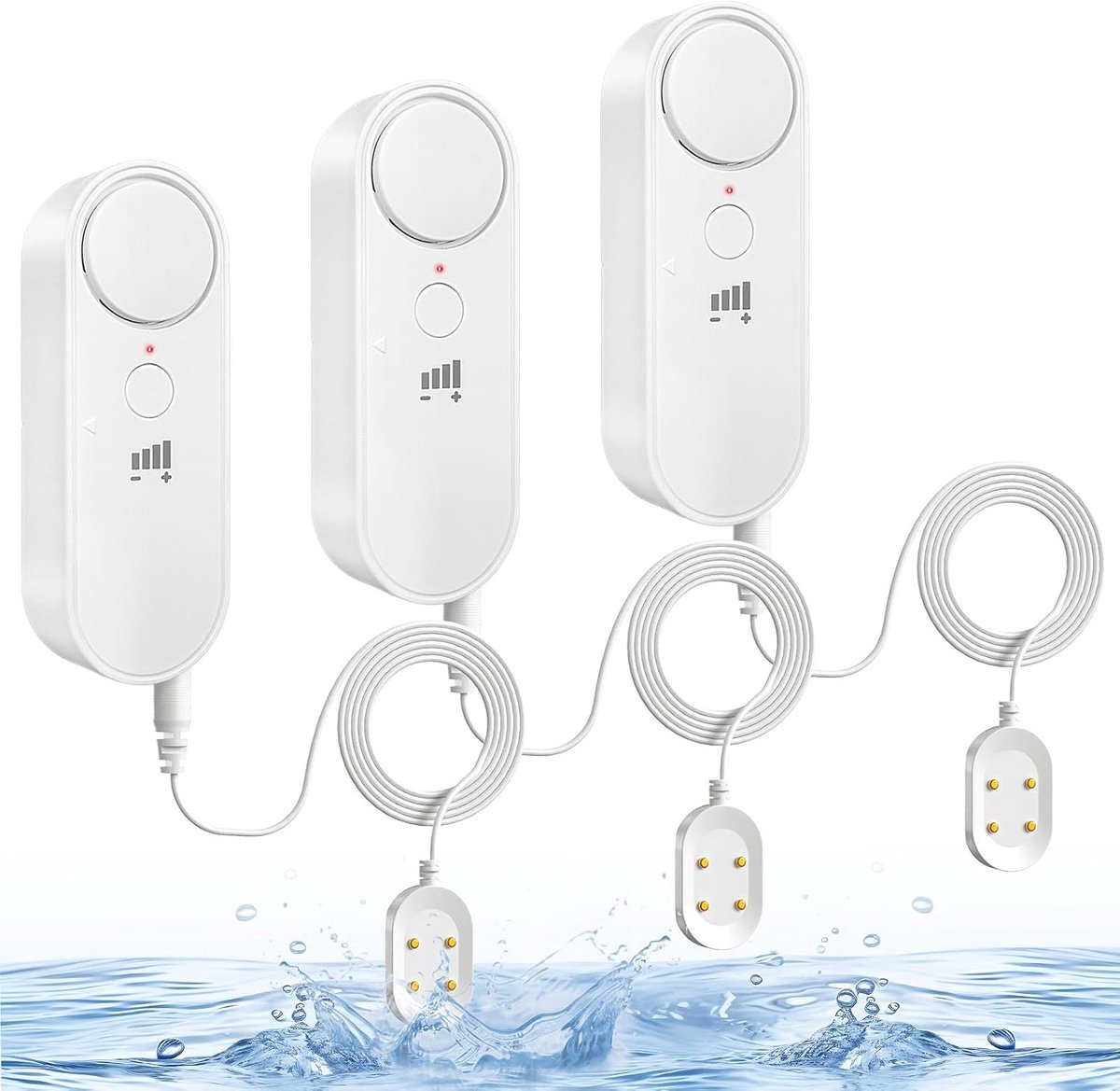 Waterdetector met 100 dB Alarm - Set van 3 - Real-time monitoring - Voorkomt waterschade - ShopVlot