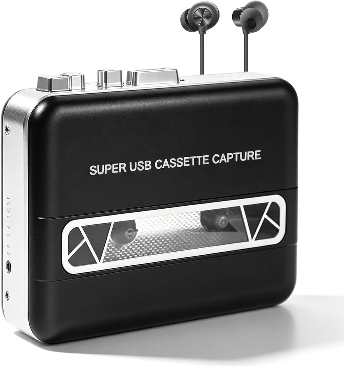 Audio cassette speler - compact en duurzaam - audio cassettes naar mp3 - inclusief oordopjes - ShopVlot