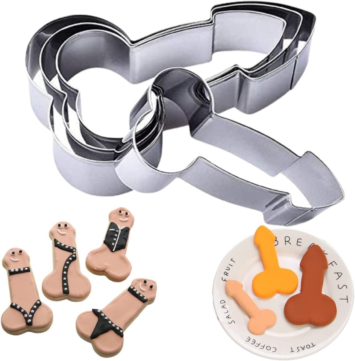 Koekjesuitsteekvormen 4PCS - RVS - Verschillende maten - Ideaal voor feestelijke bakmomenten - ShopVlot