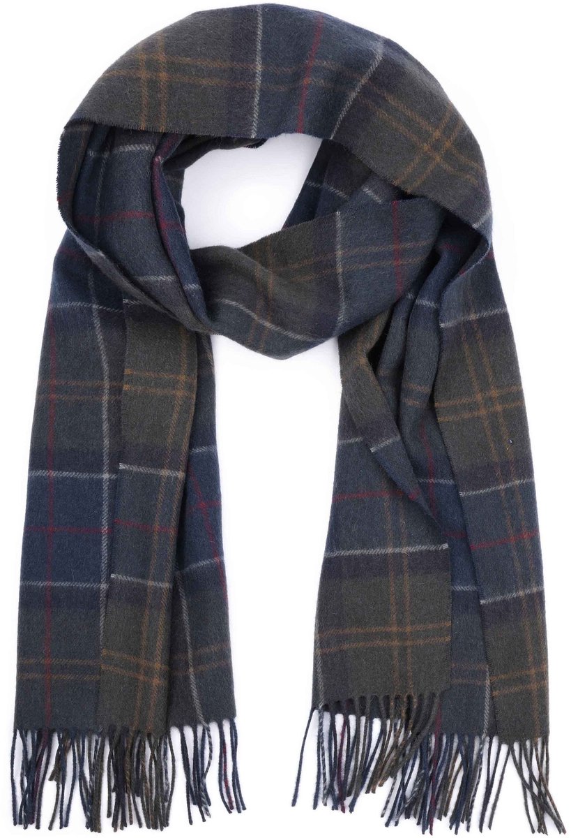Barbour Sjaal Braden Wol Classic Tartan Groen - Maat - Heren