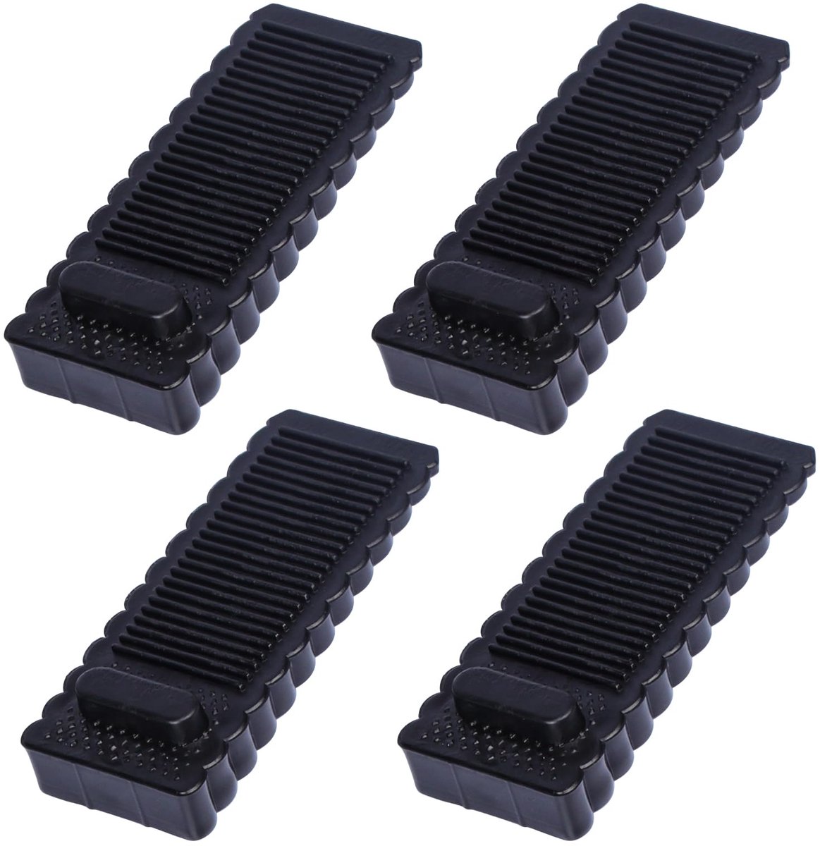 Deurstopper rubber 4 stuks - anti-slip deurwiggen - duurzame vergrendeling - veilig gebruik binnen en buiten - ShopVlot