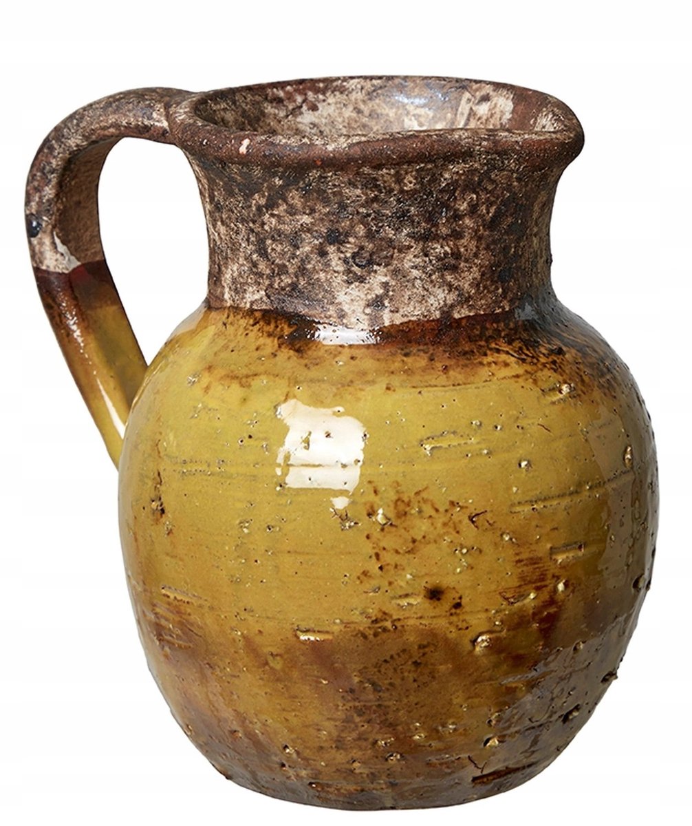 Rustieke Terracotta Vaas Bruin 15x14 cm - Decoratieve Kruik