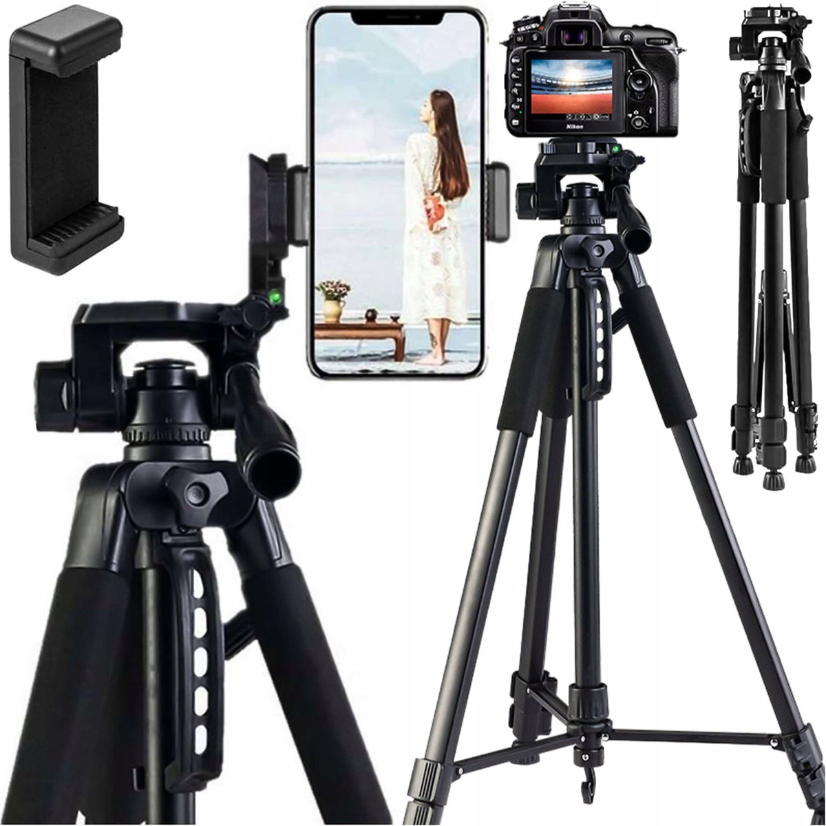 Professionele Statief 170cm voor Camera, Smartphone & Camcorder