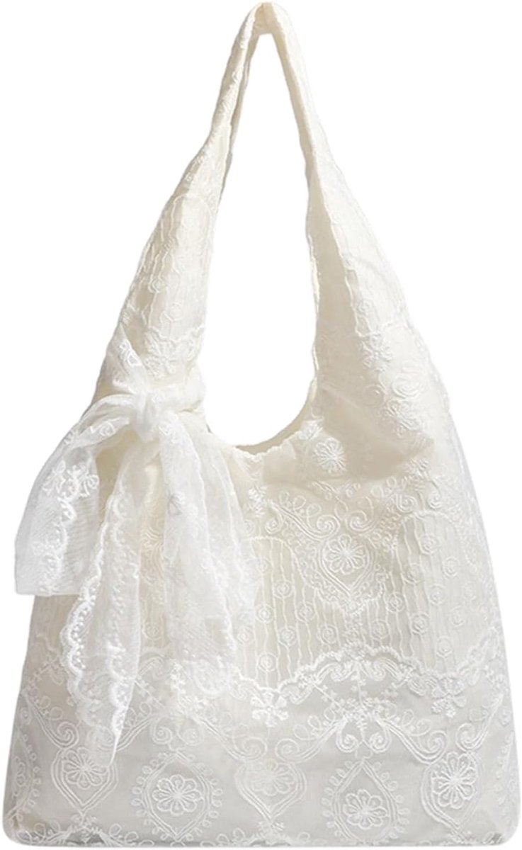 Strandtas dames - grote mesh handtas - boho stijl - perfect voor zomerse dagen - ShopVlot
