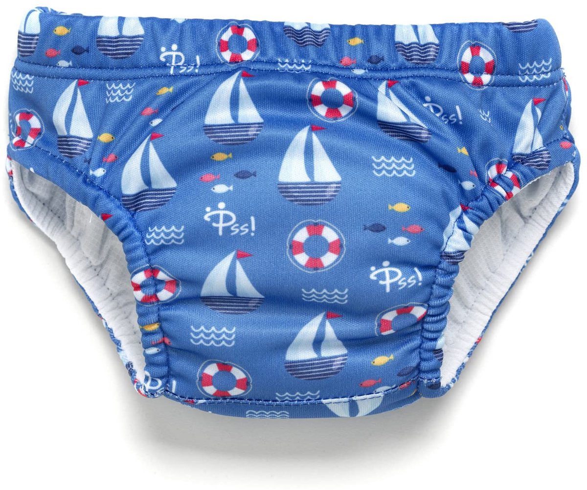 Baby waterluier L - zeilboot model - absorbent en herbruikbaar - comfortabel voor in het water - ShopVlot
