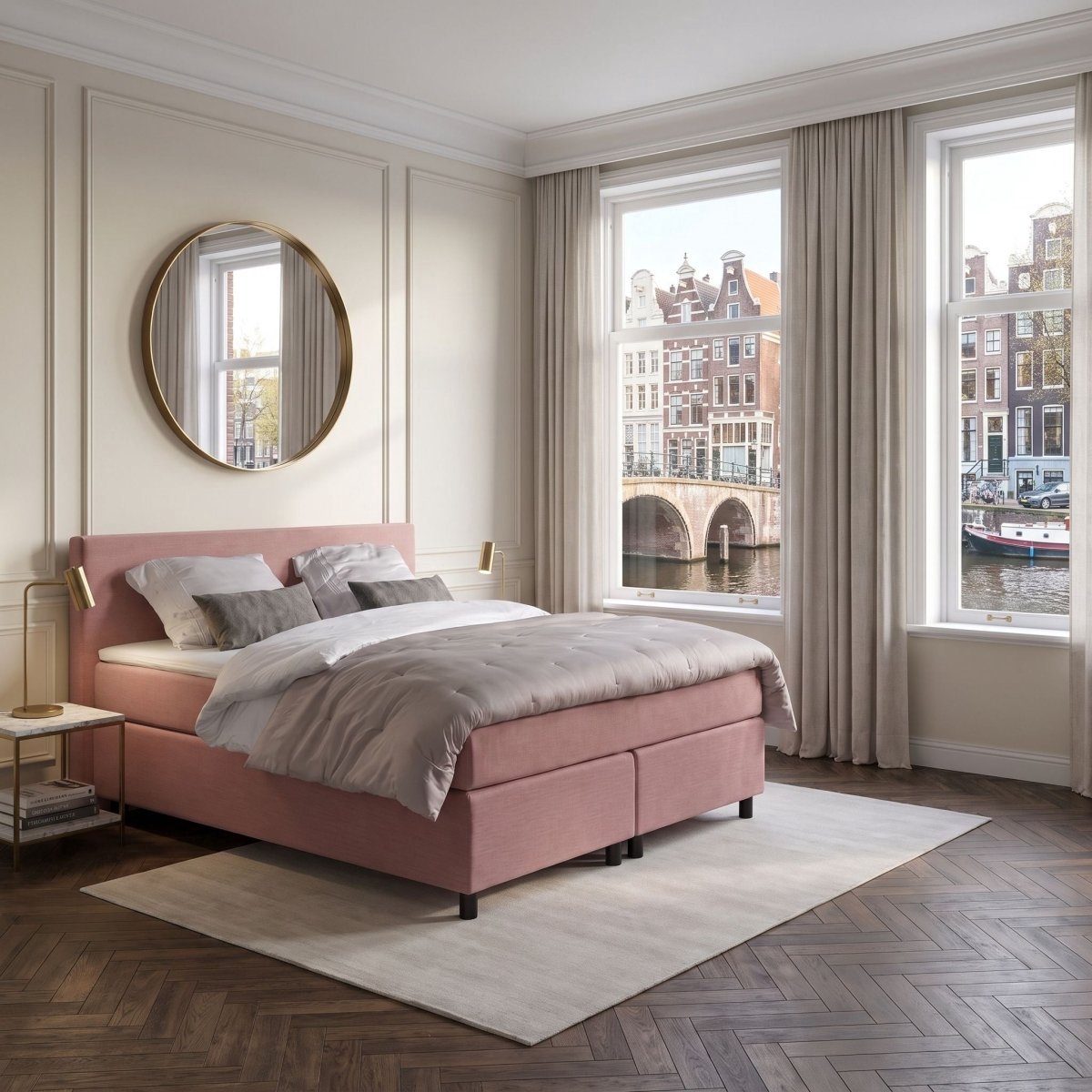 Brouwers Bedding Anno 1588 Boxspring Amsterdam Oud Roze - Brouwers Bedding - €875,00