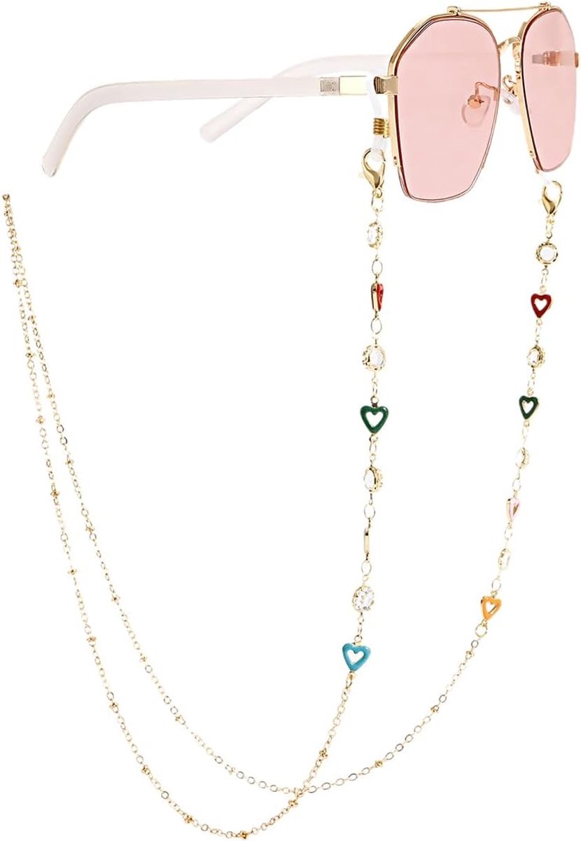 Zonnebril ketting - 78 cm - Bohemian stijl - Hartvormige nek - Comfortabel en stijlvol - ShopVlot