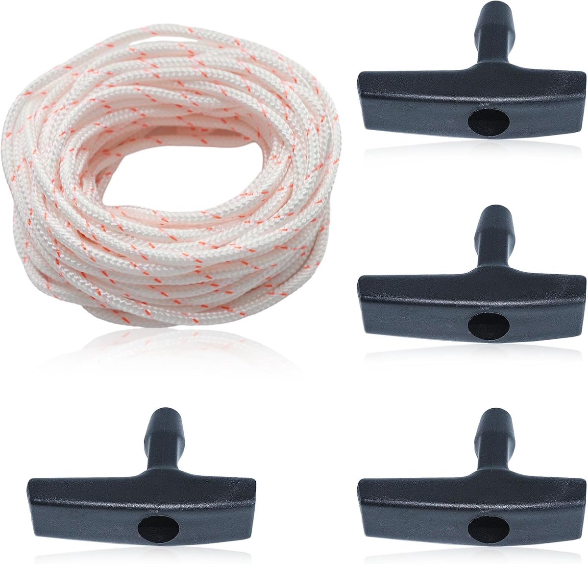 Startkabel 10 m - Diameter 4 mm - 4 Stukken - Geschikt voor grasmaaiers en heggenscharen - ShopVlot