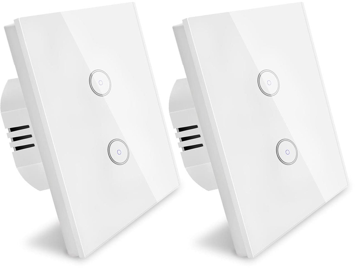 Smart Alexa Lichtschakelaar WiFi 2 Snelheden - Tempered Touch Screen - Overload Bescherming - Automatische Timerfunctie - ShopVlot