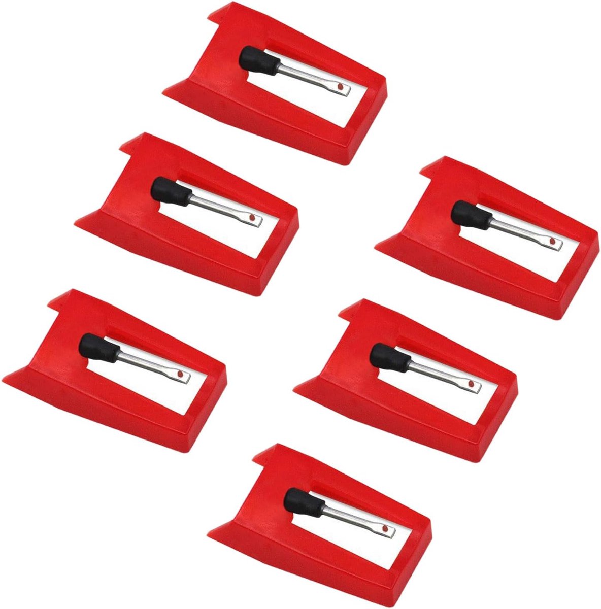 Draaitafelnaald 6pcs - Ruby tip naald - Duurzaam materiaal - Perfect voor vintage platenspelers - ShopVlot