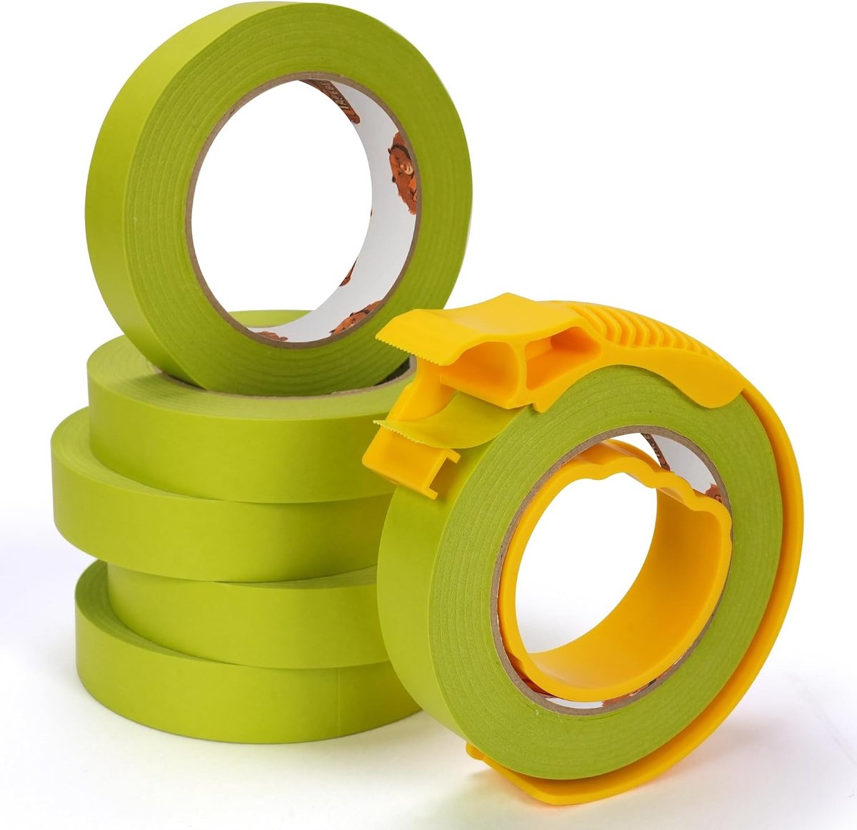 Afplakband 24 mm x 60 yd - Groene tape met dispenser - Sterk en veelzijdig - Ideaal voor schilderwerk - ShopVlot