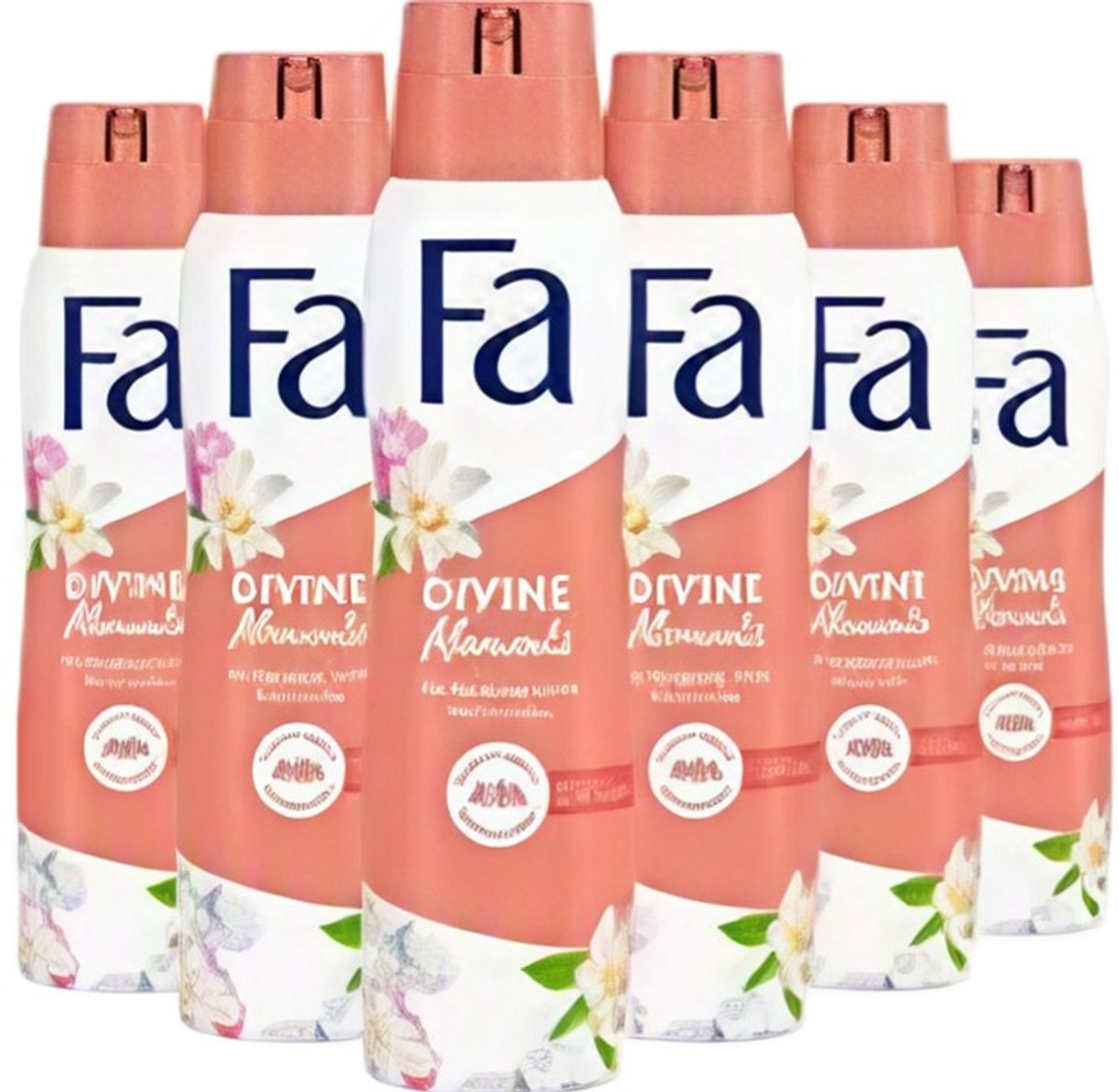 6 x Fa - Divine Moments - Deodorant Spray - Wilde Cameliabloesem - 150 ml -