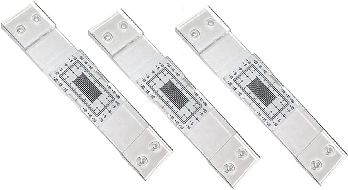 Scheurmonitoring meetinstrument 3-delig - transparant acryl - nauwkeurige scheurbreedte meter - ShopVlot