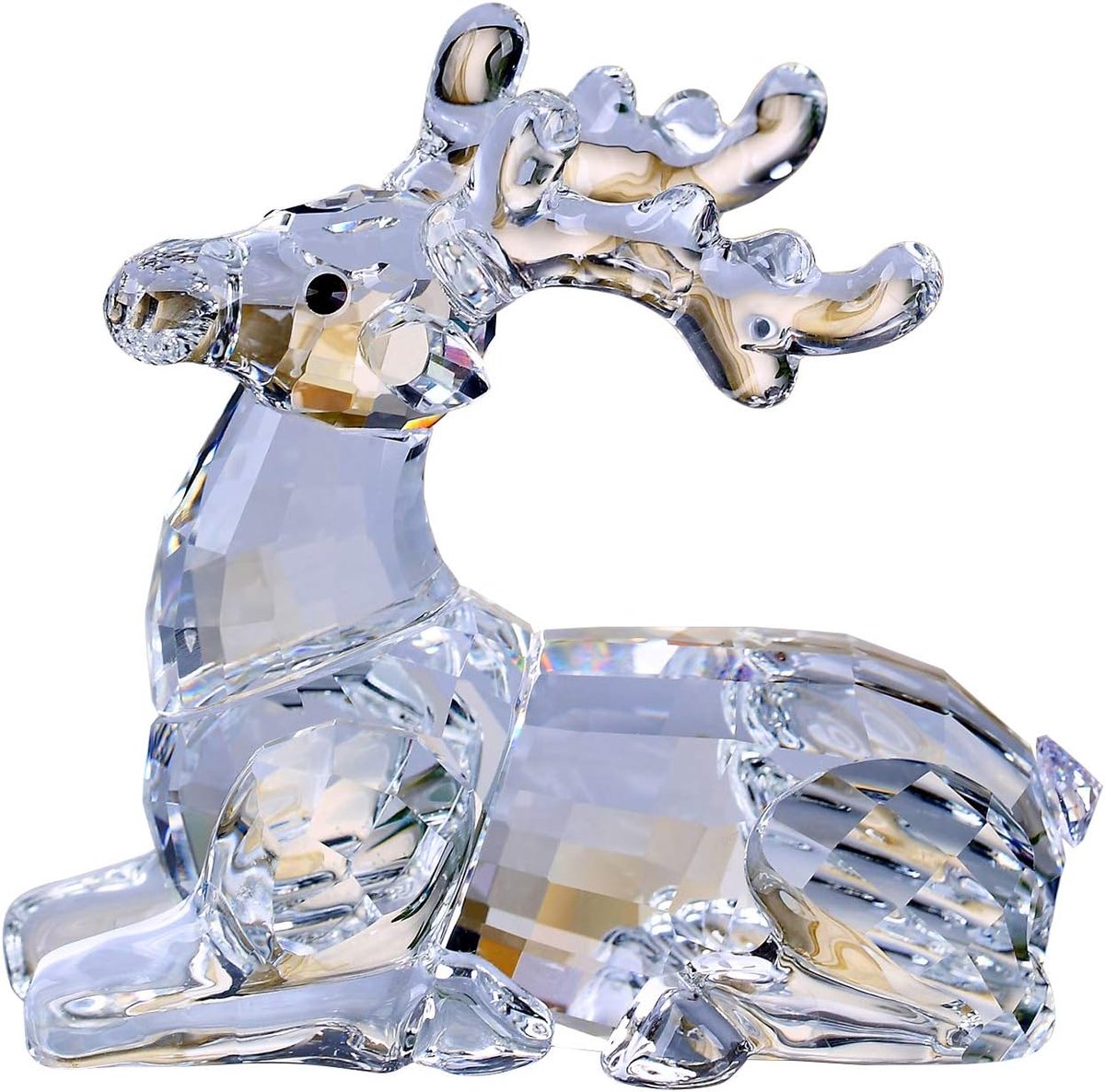 Reindeer figurines wit - K9 kristal - elegante decoratie - perfect als cadeau - ShopVlot