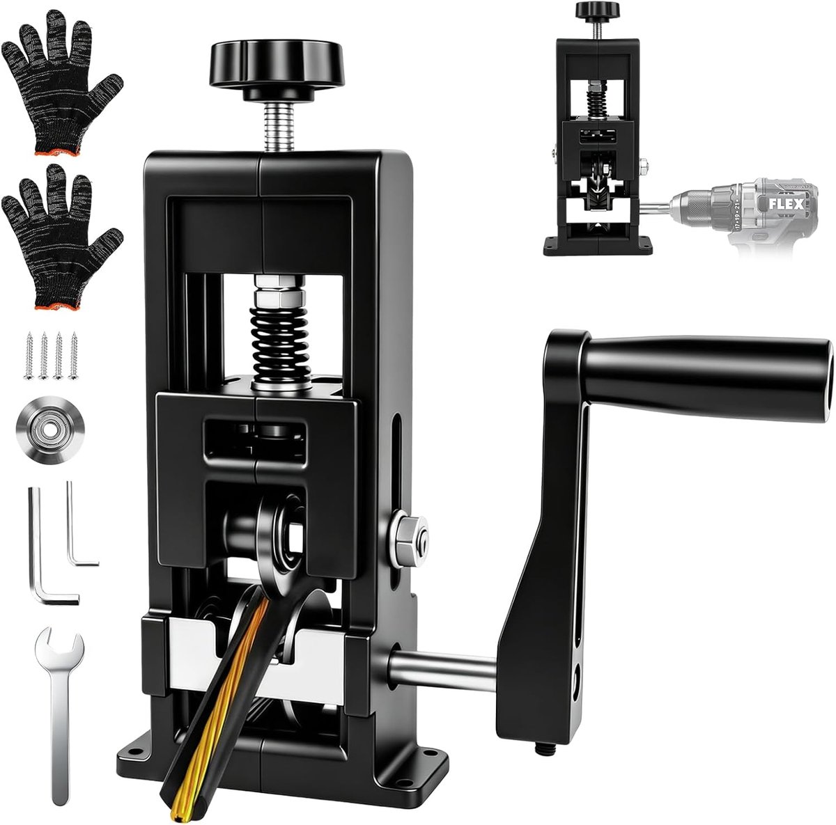 Kabelstripmachine 1-25 mm - handmatige/elektrische bediening - vervangbaar mes - efficiënt recyclen van koperdraad - ShopVlot